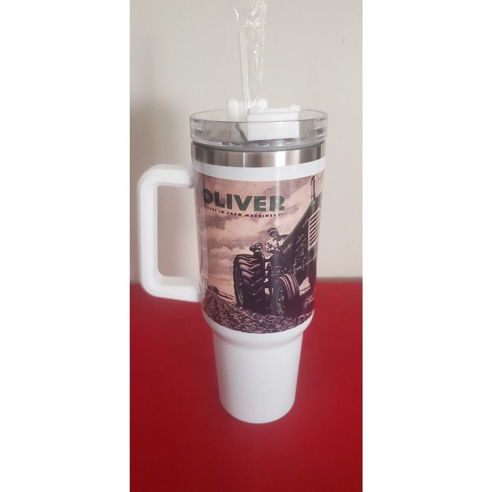Oliver Super 88 Tractor Plowing 40 ounce Tumbler Stainless Steel